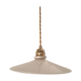 Smooth white opaline pendant light