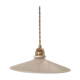 Suspension en opaline lisse blanche