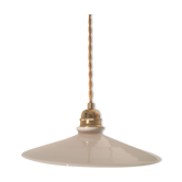 Suspension en opaline lisse blanche