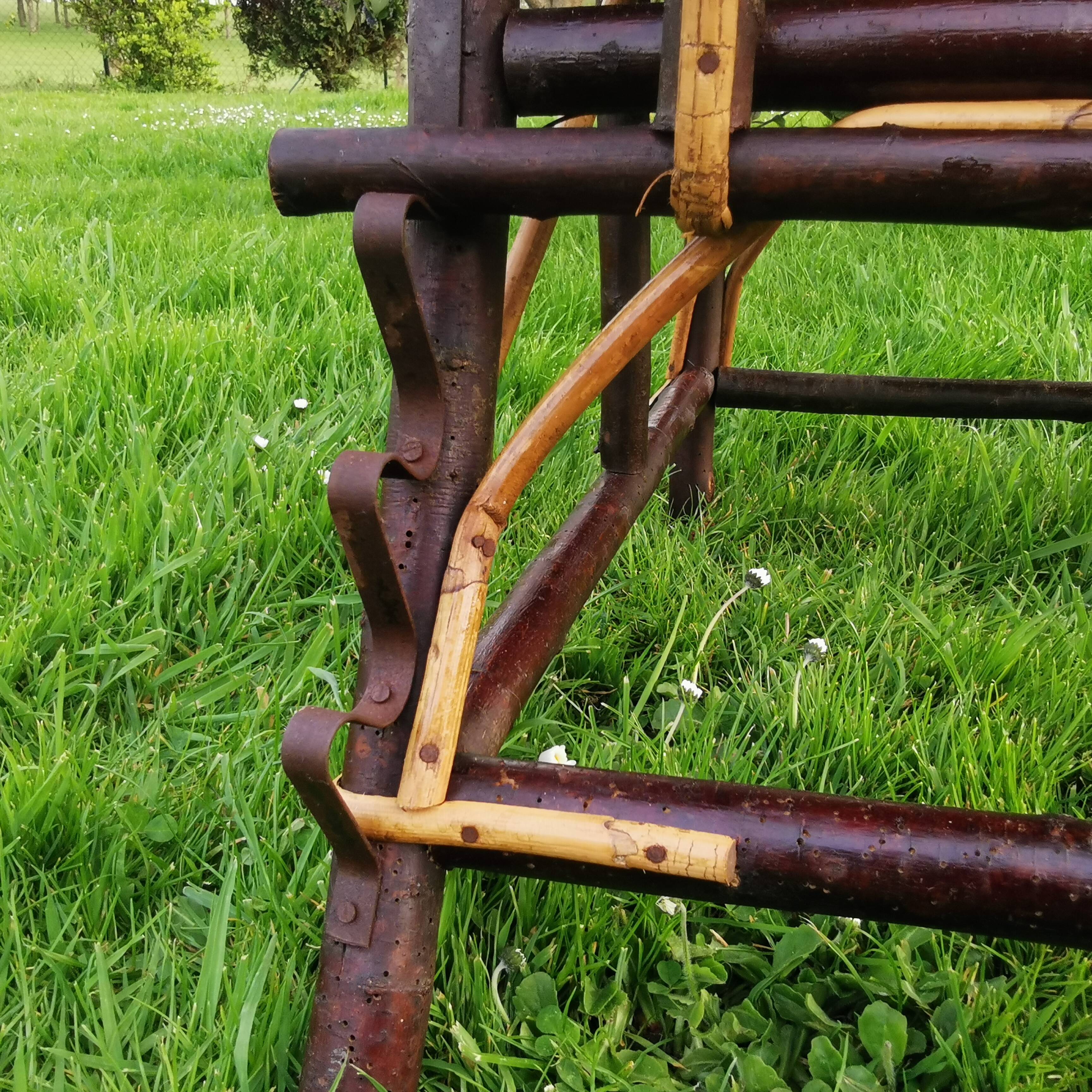 Chaise longue en rotin 60'