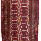 Vintage carpet Uzbek Bukhara handmade 100cm x 152cm 1960s, 1C726