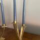 a pair of 1950s Scandinavian brass candlesticks