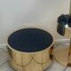 2 bedside tables and a brass Fendi table.