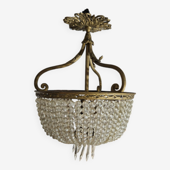 Napoleon III basket chandelier with tassels