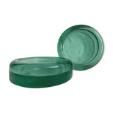 Pair of ashtrays or empty round glass pockets