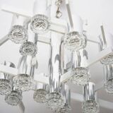 Chrome-plated Steel Ceiling Lamp by Gaetano Sciolari