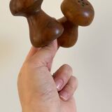 Vintage wooden salt and pepper shaker set