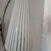 Chrome and ribbed glass wall lights from the 60s (X2)