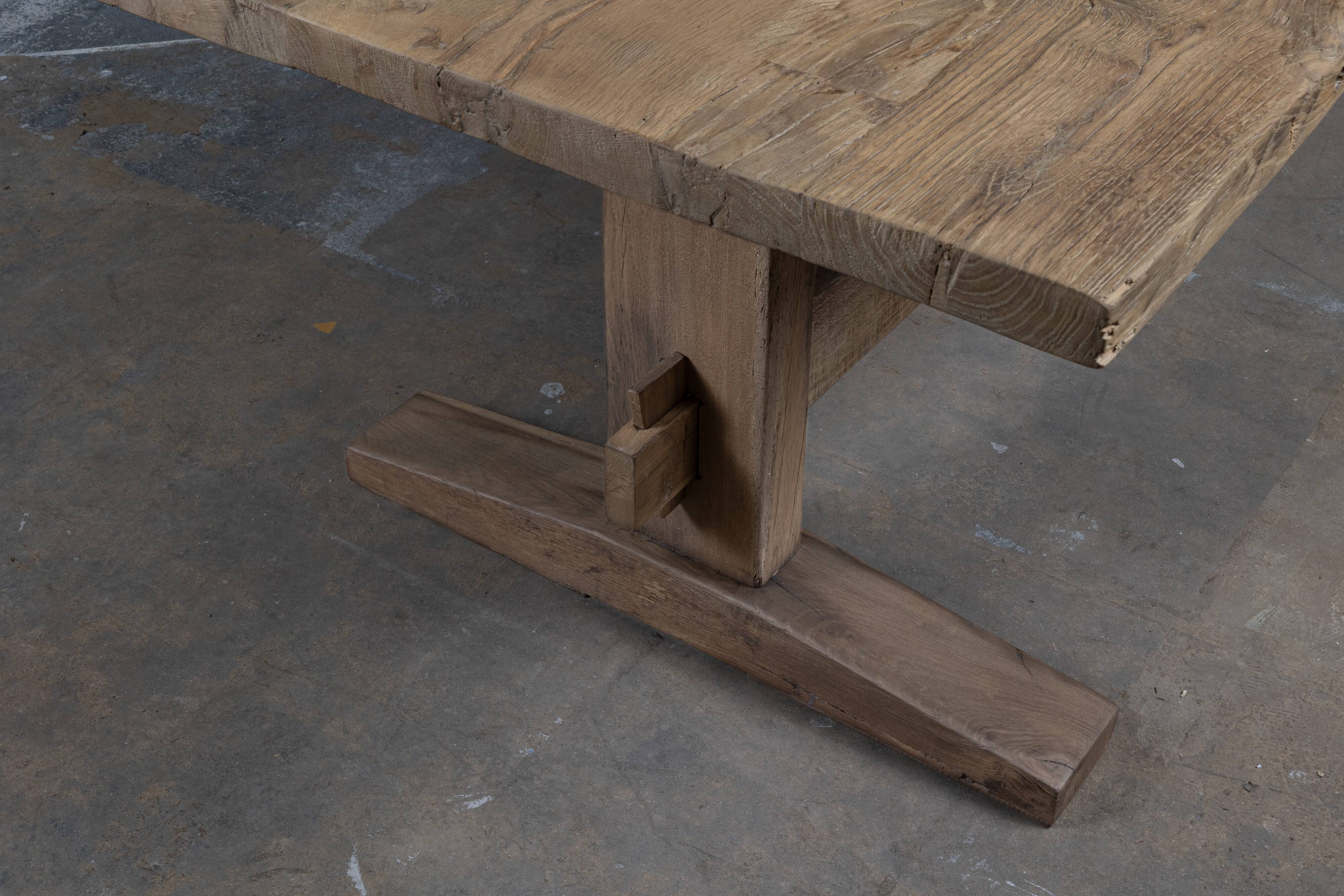 Table de ferme Hed en chêne massif ancien - 275 cm