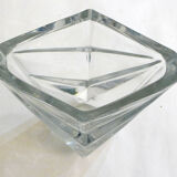 Crystal vase, triangle relief