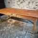 Antique French farmhouse dining table in oak and pine, circa 1900