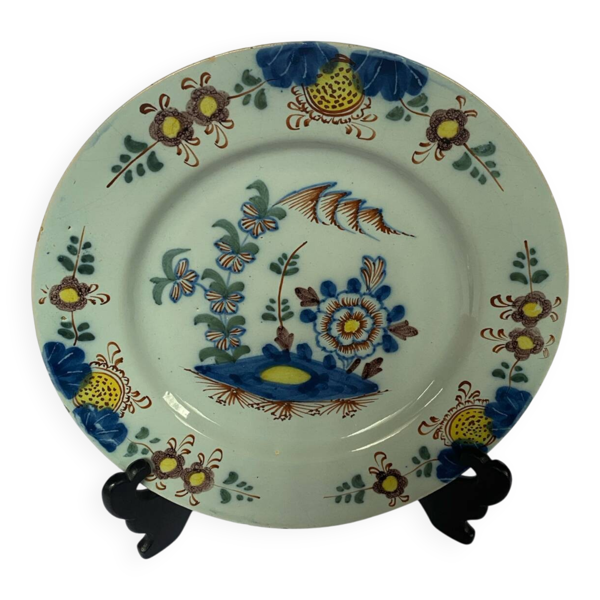 Assiette anglaise polychrome Delft