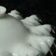 Toothed white opaline lampshade 30s