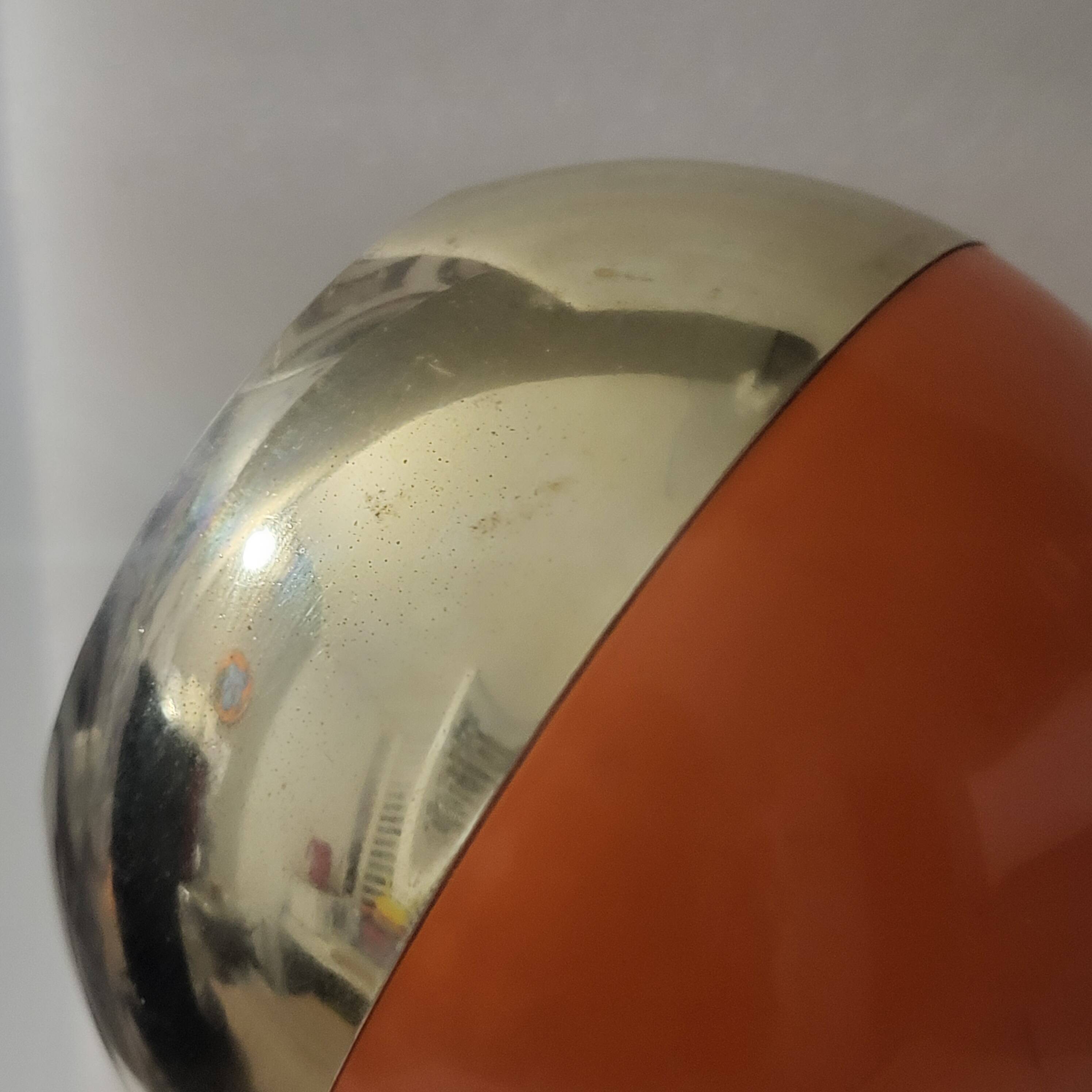Orange eye ball lamp, space age, Eichoff, Germany, 1960-70