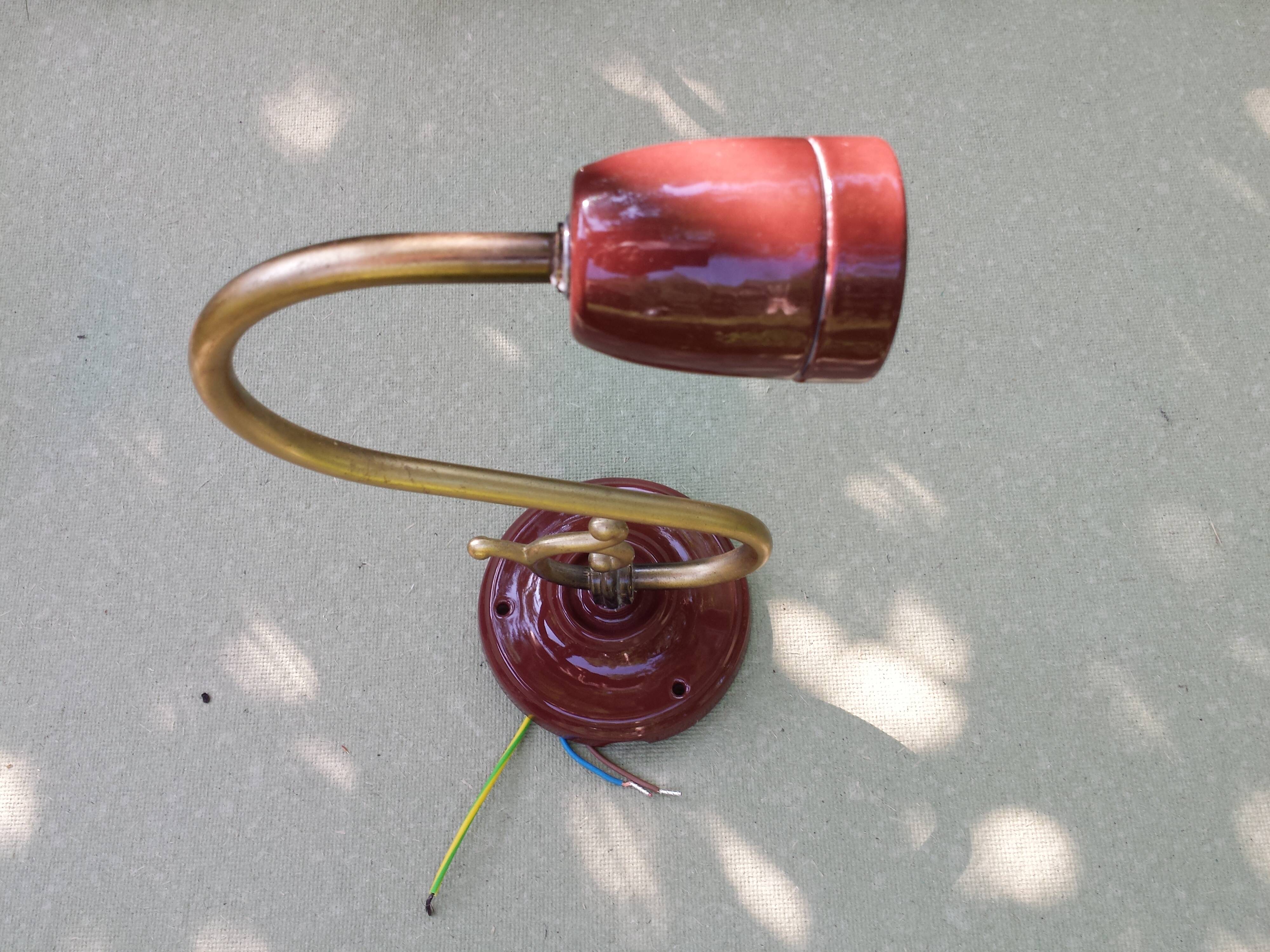 4 Wall Sconces Bronze Porcelain
