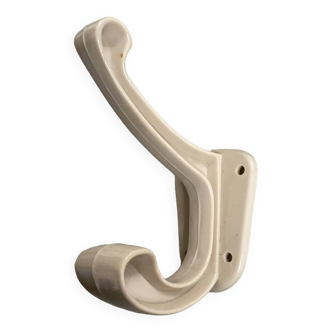 Beige plastic coat hook