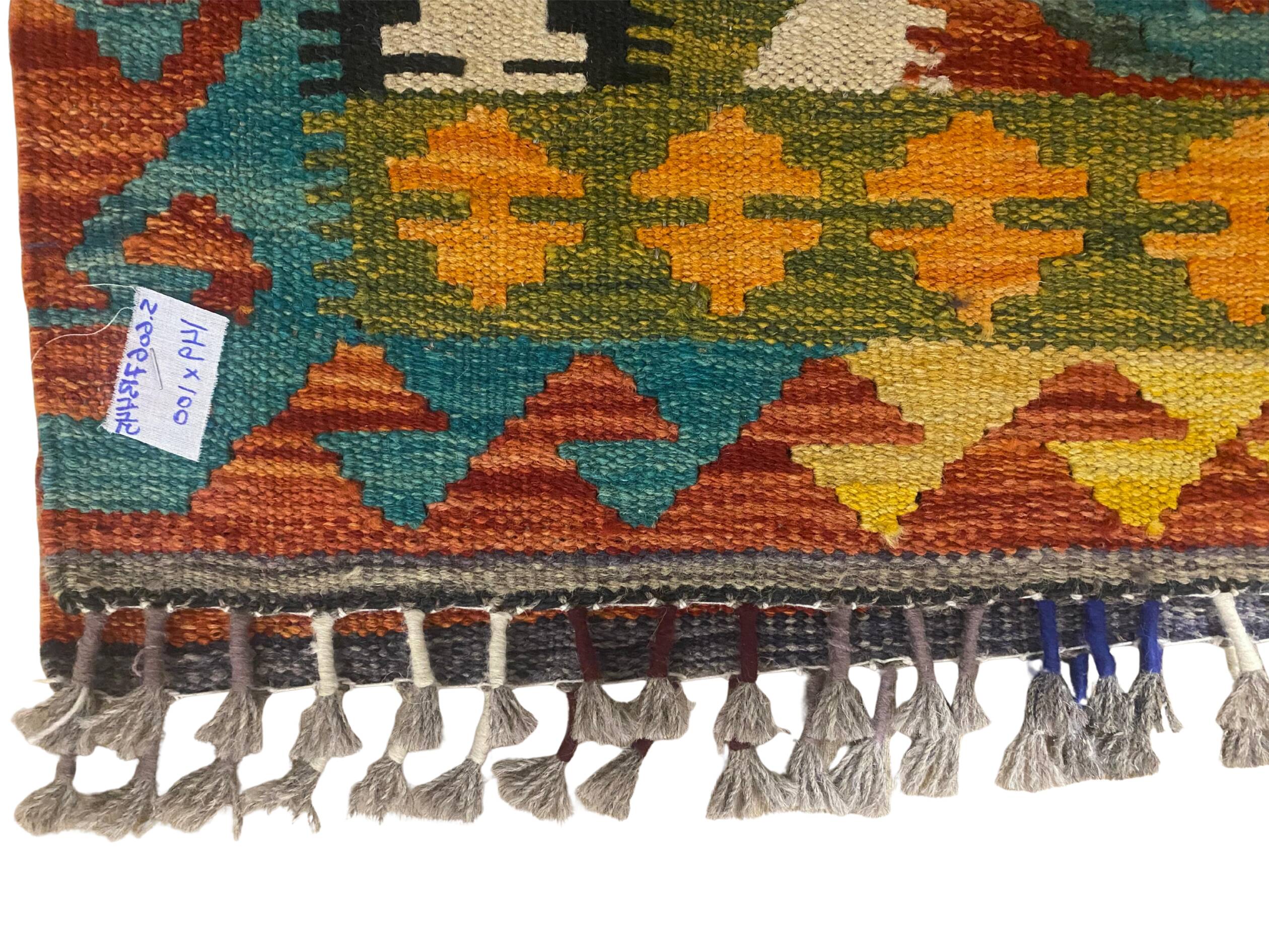 Tapis kilim afghan fait main 149 x 100 cm
