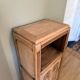 Small Art Deco jam cabinet in carved blonde oak