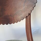 Pair of mahogany gondola chairs – Empire style – 20th century, restored