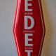 Enamelled plate advertising for the famous Belgian beer brand VEDETT (Duvel)