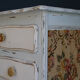 Semainier chest of drawers skated high wood blue and white - floral patterns