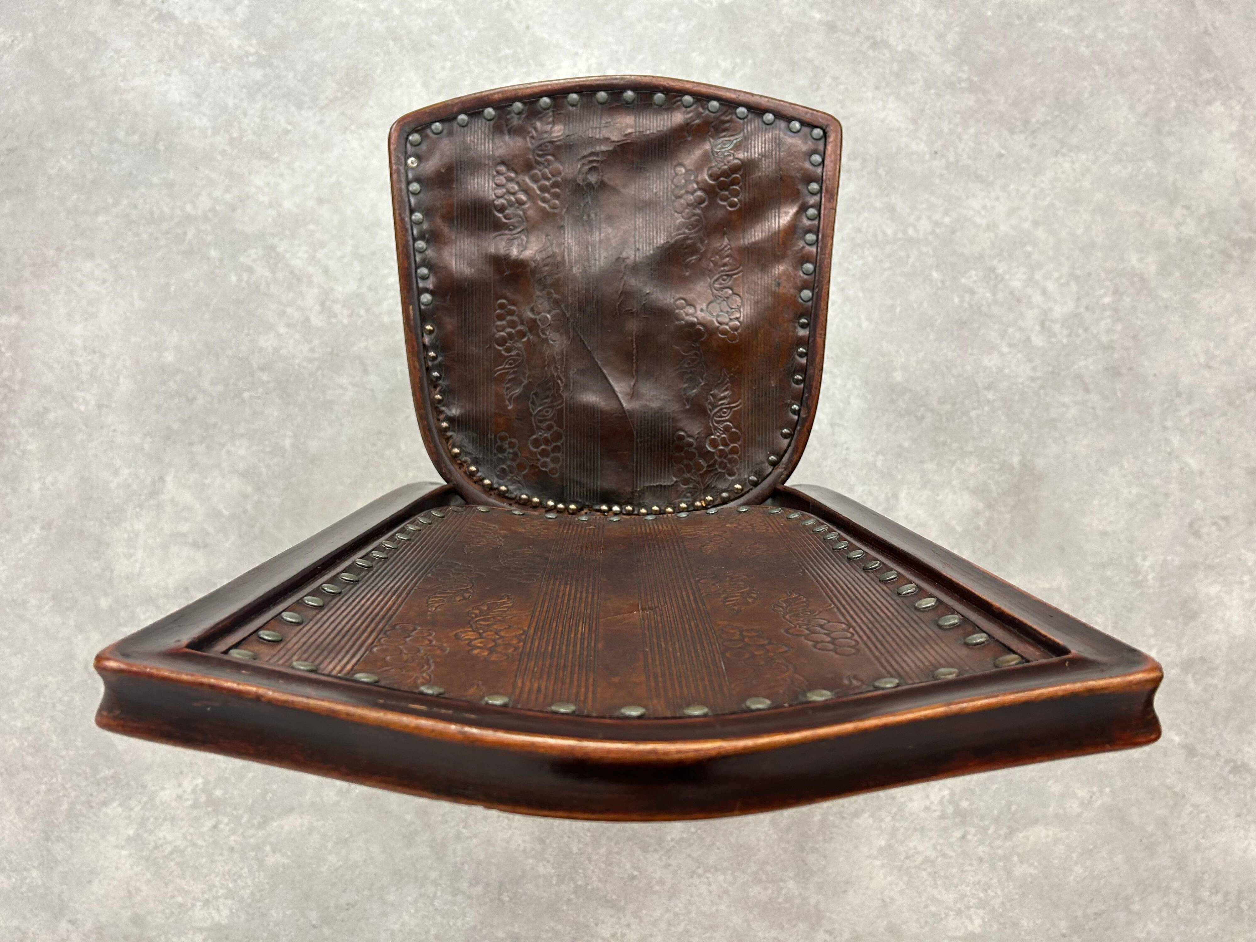 Jugendstil dining chair by Gustav Siegel for J&J Kohn