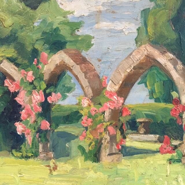 Table stones and roses