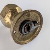 Pair of Sculptural Brutalist Rotating Bronze Door Knobs, 1970s