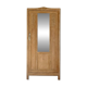 Art Deco oak wood bonnetière wardrobe, renovated.