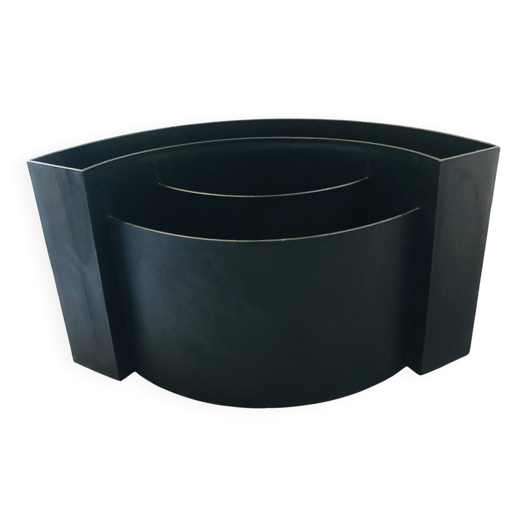 Magnificent black magazine rack.