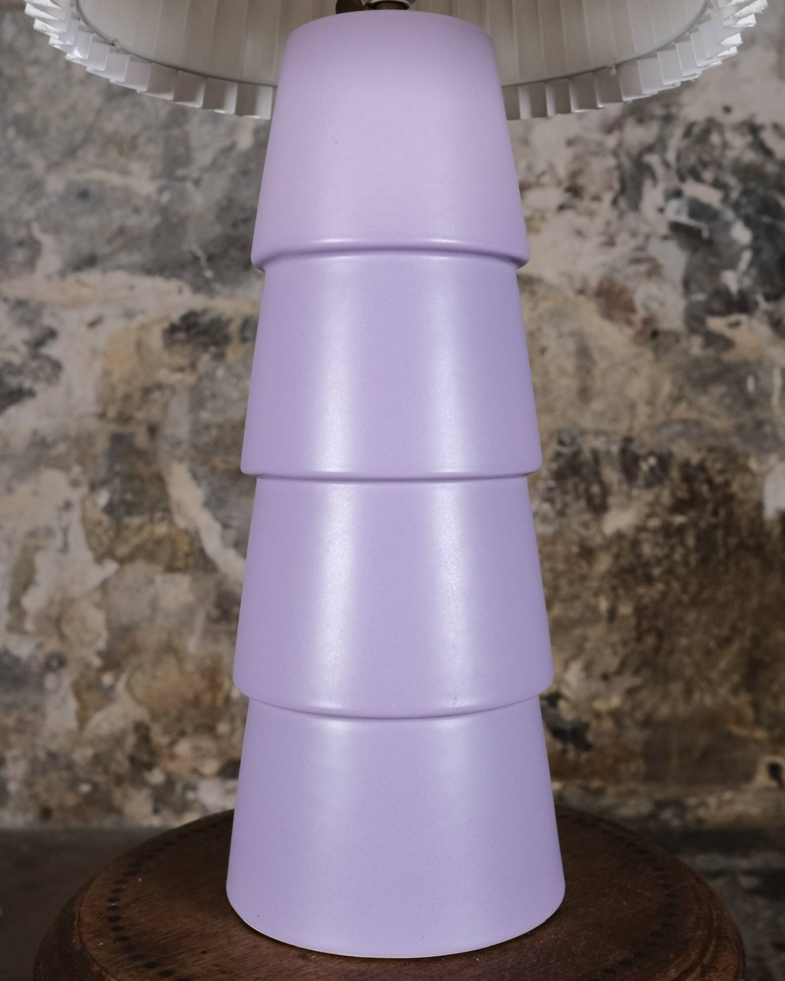 Large purple ceramic lamp by Roche Bobois, 1980s