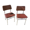 Lot de 2 chaises skai soudexvinyl 1960