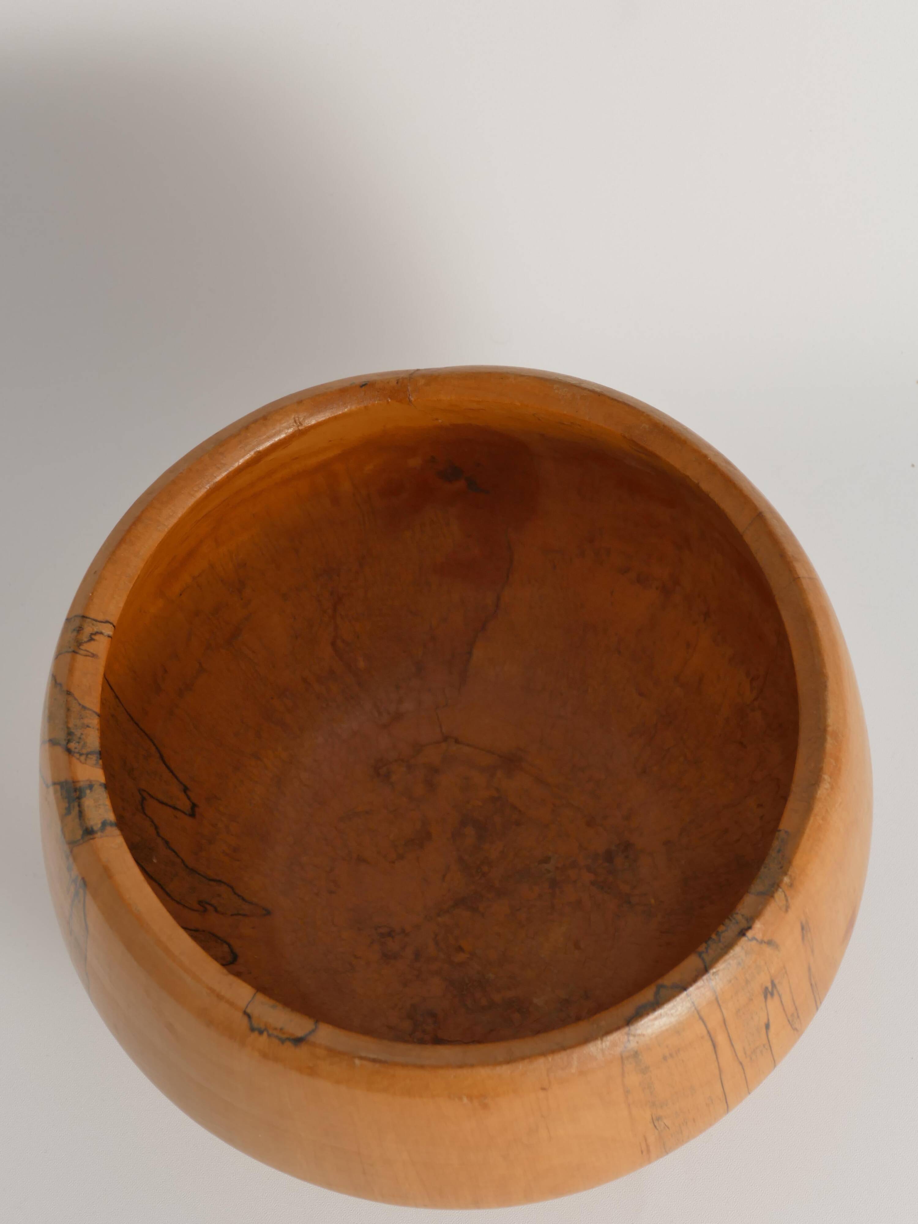 Mid-century Modern Hand-carved Wood Bowl, James Eriksson, Tasserud Sweden 1970s