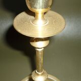 Pair of gilded brass candlesticks