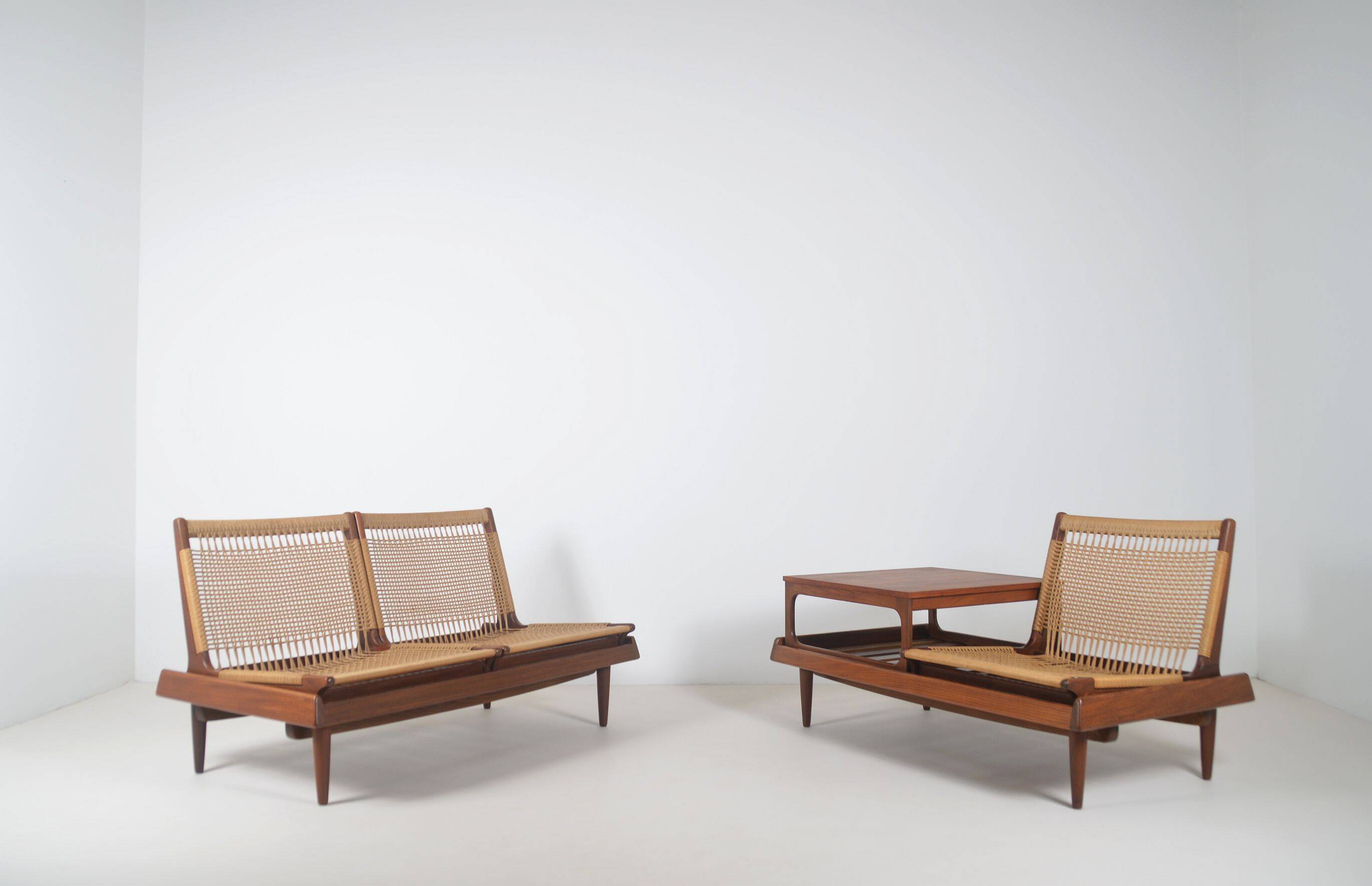 Set of Danish armchairs TV161 designed by Hans Olsen for Bramin, 1950s