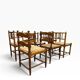 Vintage wooden bobbin corner chair