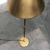 Lesan floor lamp in vintage German brass, Hollywood Regency style by Florian Schulz, 1970s.