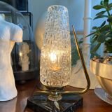Marble table lamp and chiseled glass