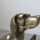 Pair of "dog" channels in solid bronze 30/40