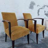 Paire de fauteuils bridge Art déco 1930