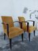 Pair of bridge Art deco armchairs 1930