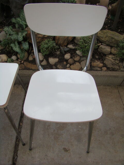 Lot of two formica chairs and a stool.vintage 60