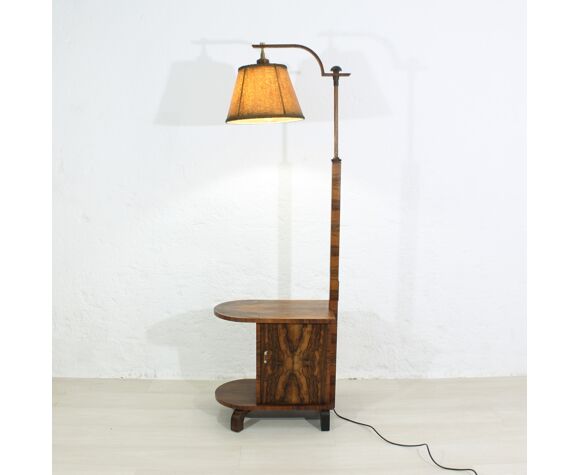 Art Deco Lamp With End Table 30 Selency, Vintage End Table With Built In Lamps