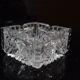 Pair of ashtrays, cut crystal glass, bohemia in the 1960's