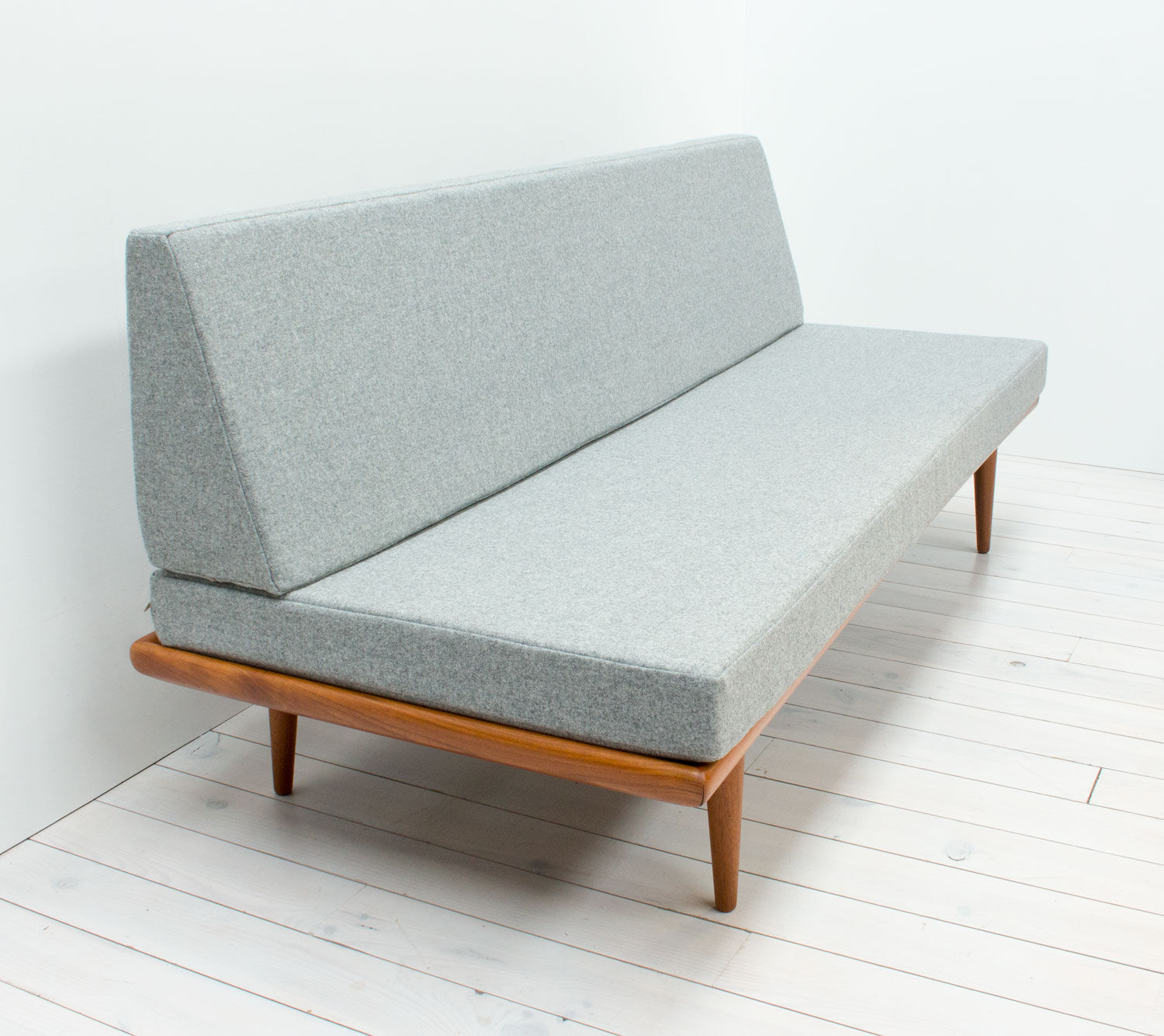 Teak minerva 3 seater sofa by Peter Hvidt & Orla Mølgaard Nielsen For France & Son, 1950
