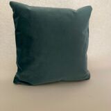 Coussin velours vert d'eau
