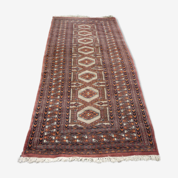 Hand-naked wool rug. middle east.  length 253 x 97 cm