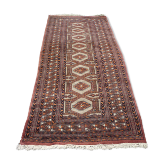 Hand-naked wool rug. middle east.  length 253 x 97 cm