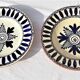 Hand-painted plates with fastening system 1 pair