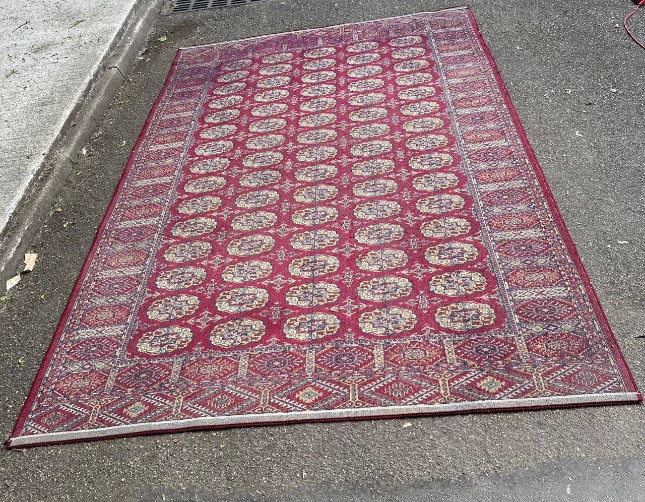 Bokhara red burgundy industrial wool Persian carpet 200x300cm